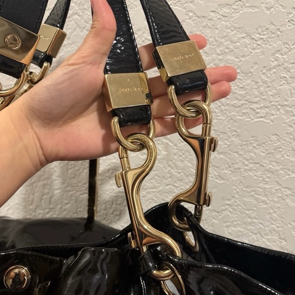 Jimmy Choo Black Soft Patent Leather Tote Bag - Picture 5 of 14